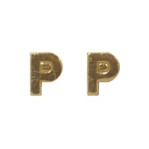 Lettres en cire - P - , or, 9mm, 2 pces