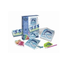 Boites a diamanter dauphins - - SENTOSPHERE - Kit bijoux - Bleu - Dès 8 ans
