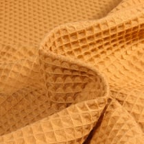 Tissu Nid d'abeille Jaune safran - Au mètre