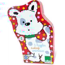 3 puzzles evolutifs en bois animaux 3 - 4 - 6 pieces - vilac - 2593