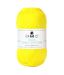Coton à tricoter 100% Baby Cotton - DMC - certifié Oeko-Tex 788 Jaune