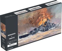 Coffret 2 maquettes : bateau bismarck et tirpitz - bateau militaire - echelle 1/400 - heller - 85078