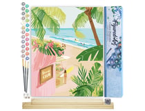 Peinture par Numéro Figured'Art - Club de la plage - Kit de Loisir Créatif DIY Numéro d'Art Complet - 40x50cm toile roulée + châssis en bois à monter