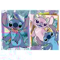 2 puzzles disney stitch : portraits de stitch et angel 2 x 500 pièces - dessin animé - educa - 19732