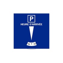 Disque de stationnement européen zone bleue