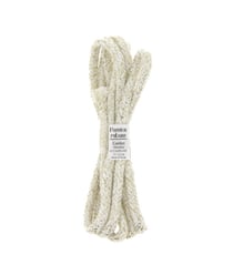 Cordon en coton métallisé 1,5m x 5mm - Passion Rubans Blanc
