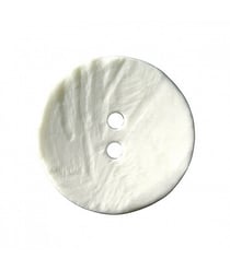 Carte de 1 bouton rond imitation bois 2 trous 30mm - Prym Blanc