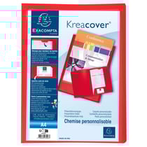 Chemise de présentation polypropylène souple Krea Cover - A4 - Rouge - x 30 - Exacompta