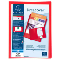 Chemise de présentation polypropylène souple Krea Cover - A4 - Rouge - x 30 - Exacompta