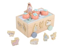 Ferme mobile multifonctionnelle en bois avec animaux 3en1