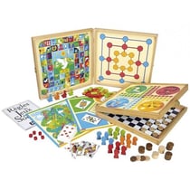 Coffret jeux de societe classiques 80 regles - jeujura - 8120 - malette multi-jeux