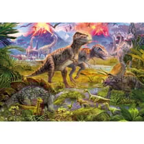 Puzzle rencontre entre dinosaure 500 pieces - educa collection animaux prehistoriques - 15969
