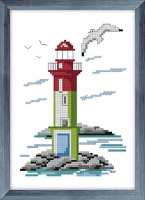 Kit à broder au point de croix Le phare