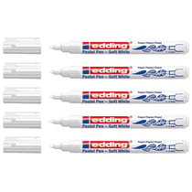 Lot de 5 feutres de coloriage - EDDING - Pointe ronde 1-3 mm - Blanc