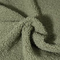 Tissu Fausse fourrure Teddy Bouclettes Camille Vert foncé - Au mètre