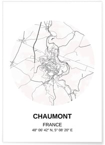 Affiche Carte Chaumont | A3 : 29,7x42cm