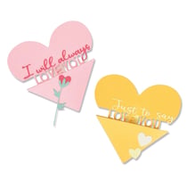 Matrices de découpe - Cartes slider cœur - 10 dies Thinlits - Sizzix