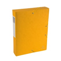 Boite de classement Exabox Dos 60mm Carte lustrée Scotten - A4 - Jaune - x 10 - Exacompta