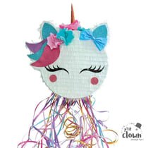 Pinata - Tête de Licorne ronde - À remplir