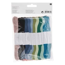 24 fils à broder en coton - Pastel