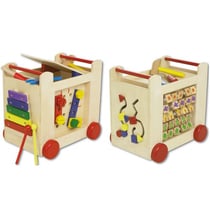 Beeboo - chariot d'activites en bois - jouet d'eveil
