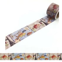 Washi Tape Masking Tape ruban adhésif scrapbooking 3 cm x 4.5 m VINTAGE PARIS POISSON