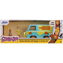 Voiture Miniature de Collection - JADA TOYS 1/24 - MISTERY MACHINE Scooby Doo - With Shaggy and Scooby figures - Green / Yellow -