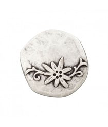Boutons Edelweiss à queue 23mm X2 - Prym Argent Vieilli gris