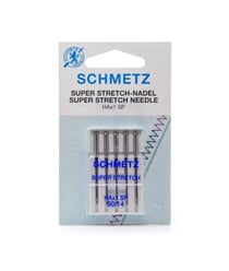 Aiguilles Super Stretch pour machine - Dimension 90/14 - HAx1SP - 5 pces - SCHMETZ Bleu