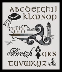 Kit Point comptés Tableau ABC Triskell 30 x 35 cm