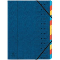 Trieur 12 Compartiments Bleu - Exacompta