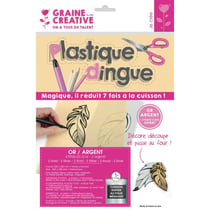 POCH. 4 FEUILLES PLASTIQUE DINGUE 2 OR 2 ARGENT 262x202x2