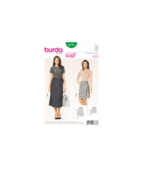 Patron Burda 6733 Jupe du 36 au 46 taille n°FR 36-46
