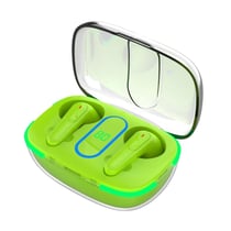 Ecouteurs Bluetooth Blancs Affichage Digital Son Haute Qualité Etanche IP4 Vert YONIS