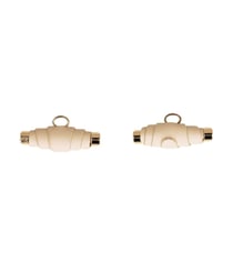 Bouton buchette simili cuir 48mm ivoire