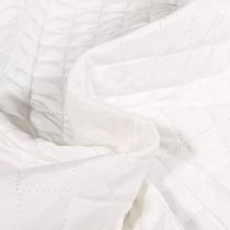 Tissu Doudoune matelassé Dahli sur fond Blanc - Au mètre