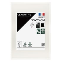 Cadre photo 50x70 cm Milan blanc avec passe-partout 40x50 cm