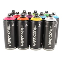 Lot de 12 sprays de peinture - MTN Hardcore - couleurs assorties - 400ml
