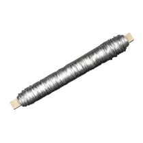 Fil floral, en vrac, platine, rouleau bois 100 g, 0,65 mm ø