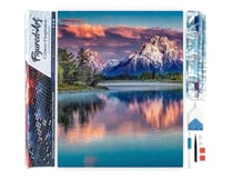 Diamond Painting Broderie Diamant Figured’Art 40x50cm toile entière roulée avec diamants carrés - Paysage de Montagne et Lac
