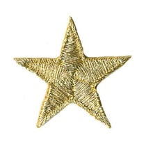 Ecusson étoile or 2,5cm or