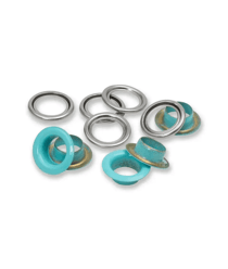 Boîtes de 15 Œillets avec Rondelles 14 mm - Prym Menthe Vert