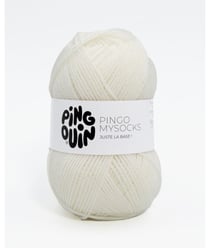 Fil spécial chaussette à tricoter PINGO MYSOCKS - Pingouin Blanc