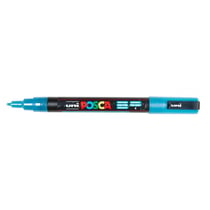 Lot de 6 marqueurs peinture pointe conique fine 0,9 - 1,3 mm - Bleu Clair Pailleté