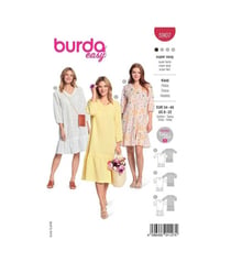 Patron Burda 5907 - Robes légères, encolure en V du 34 au 48 (FR) taille n°FR 34-48