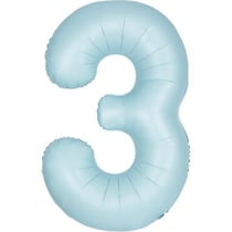 Ballon Géant Bleu Mat - Chiffre 3