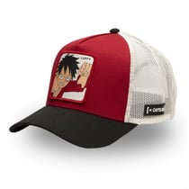 Casquette trucker avec filet en sergé de coton One piece Luffy Red - Capslab