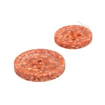 Lot de 3 boutons écorces de riz orange rouille