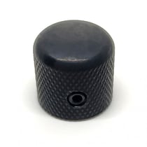 1 Bouton Dome Telecaster Noir Grains fins pour pots 6mm