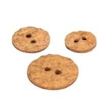 Lot de 6 boutons pierre rond beige